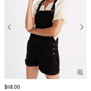 Madewell black overalls M